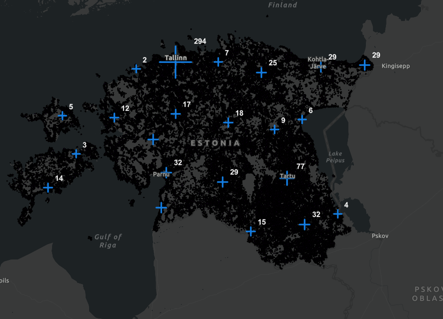 EE Health Care Facilities Map