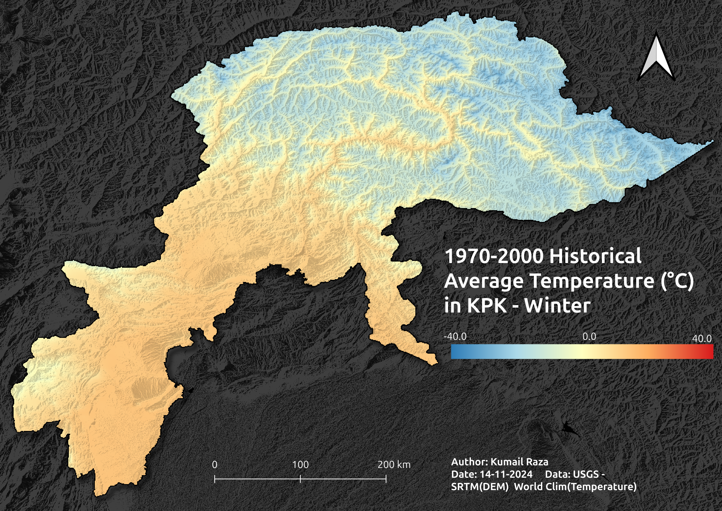 Winter Temperature Distribution